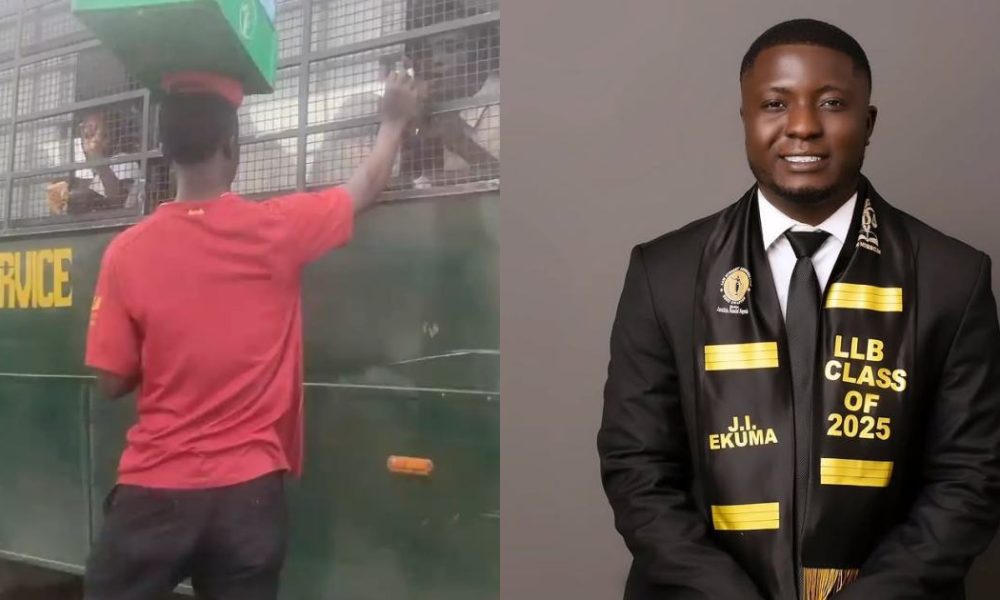 Obi Cubana celebrates former Lagos hawker, Ekuma Jeremiah on bagging law degree