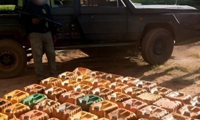 Police intercept over 100 jerrycans of petrol being illegally smuggled into Niger Republic