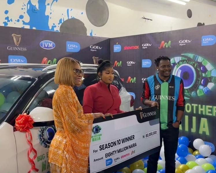 BBNaija season 10 winner Imisi receives N150m grand prize, SUV