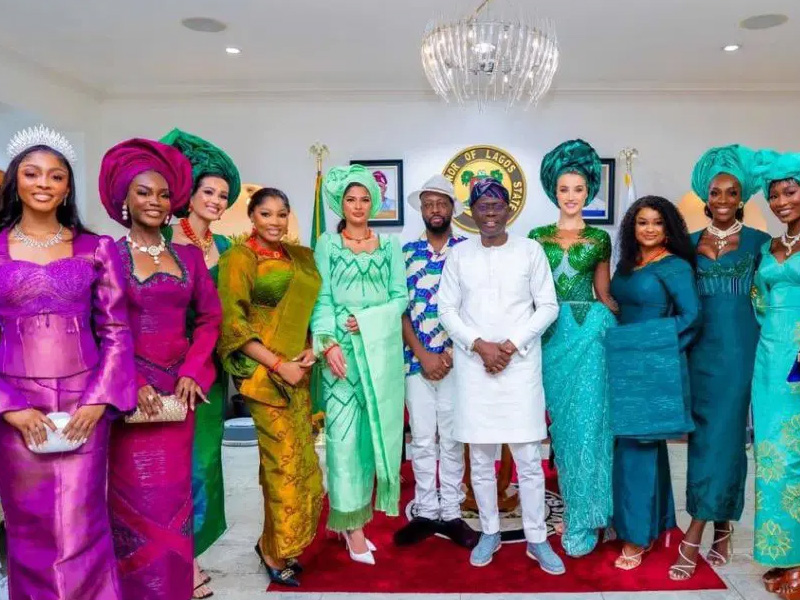 Sanwo-Olu Hosts Wyclef Jean, Miss Earth Delegates at Lagos House