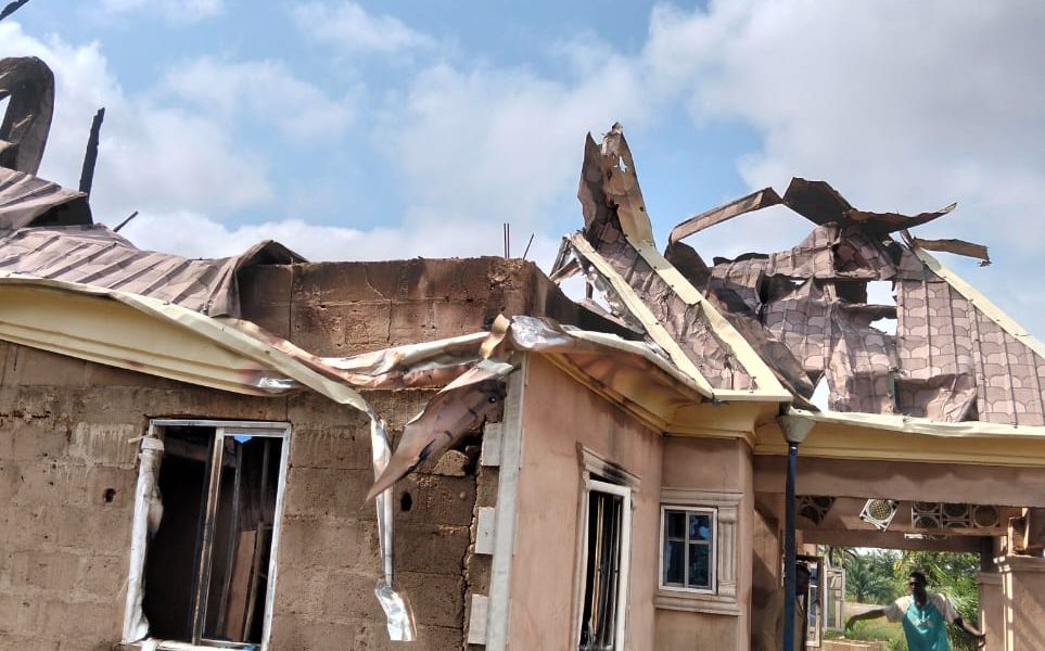 Property worth N40m destroyed by fire as physically-challenged widower, children escape death in Ebonyi