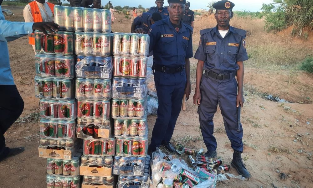 Yobe Hisbah destroys seized alcohol in Gashu'a