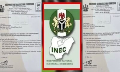 INEC Says Circulating Postponement Letter Is Fake – Arise News