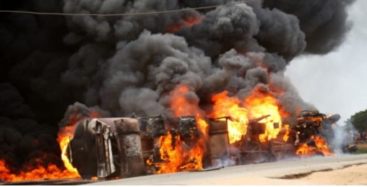 Petrol tanker explosion kills one, razes six shops in Anambra