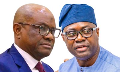 BREAKING: Wike, Govs Makinde, Bala Mohammed clash at PDP Secretariat