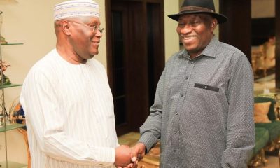 2027: Atiku visits Jonathan in Abuja