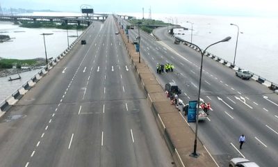 Panic as BRT bus catches fire on Third Mainland Bridge